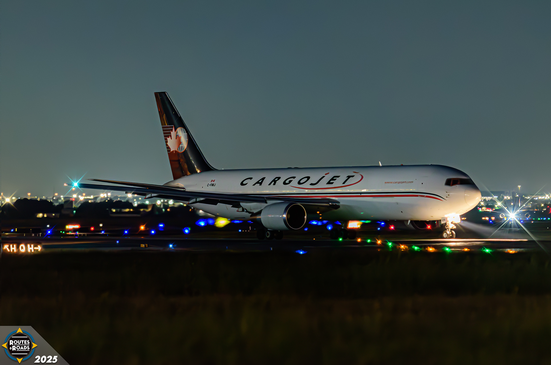 Cargojet 1993 Boeing 767-328(ER)(BDSF) C-FMIJ taxiing for departure on flight CJT999.