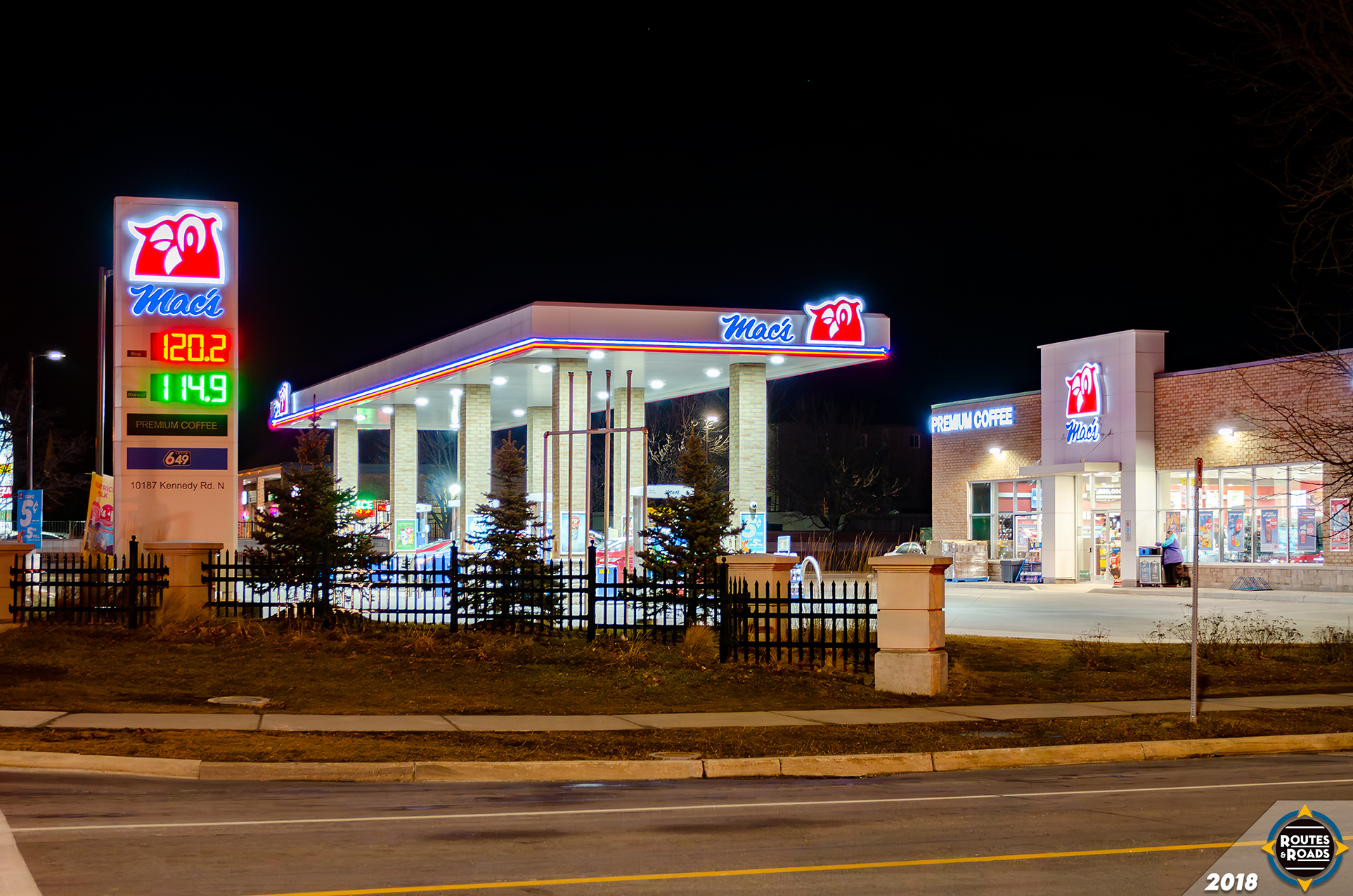 A former Mac's Gas Station at Kennedy Road North and Notre Dame Avenue in Brampton. It is currently branded as Circle K.